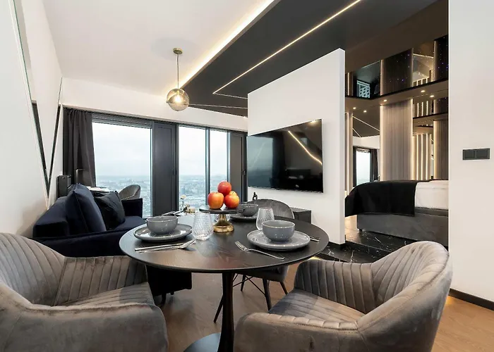 Luksusowe, Klimatyzowane W Centrum Katowic Z Pieknym Widokiem Na Miasto, Wanna Z Hydromasazem, Biurkiem I Parkingiem By Renters Prestige Apartment Katowice