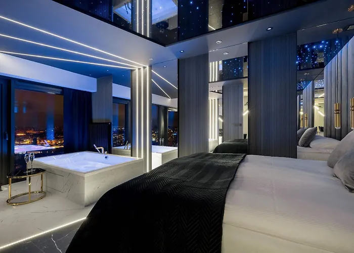 Apartament Luksusowe, Klimatyzowane W Centrum Katowic Z Pięknym Widokiem Na Miasto, Wanną Z Hydromasażem, Biurkiem I Parkingiem By Renters Prestige *